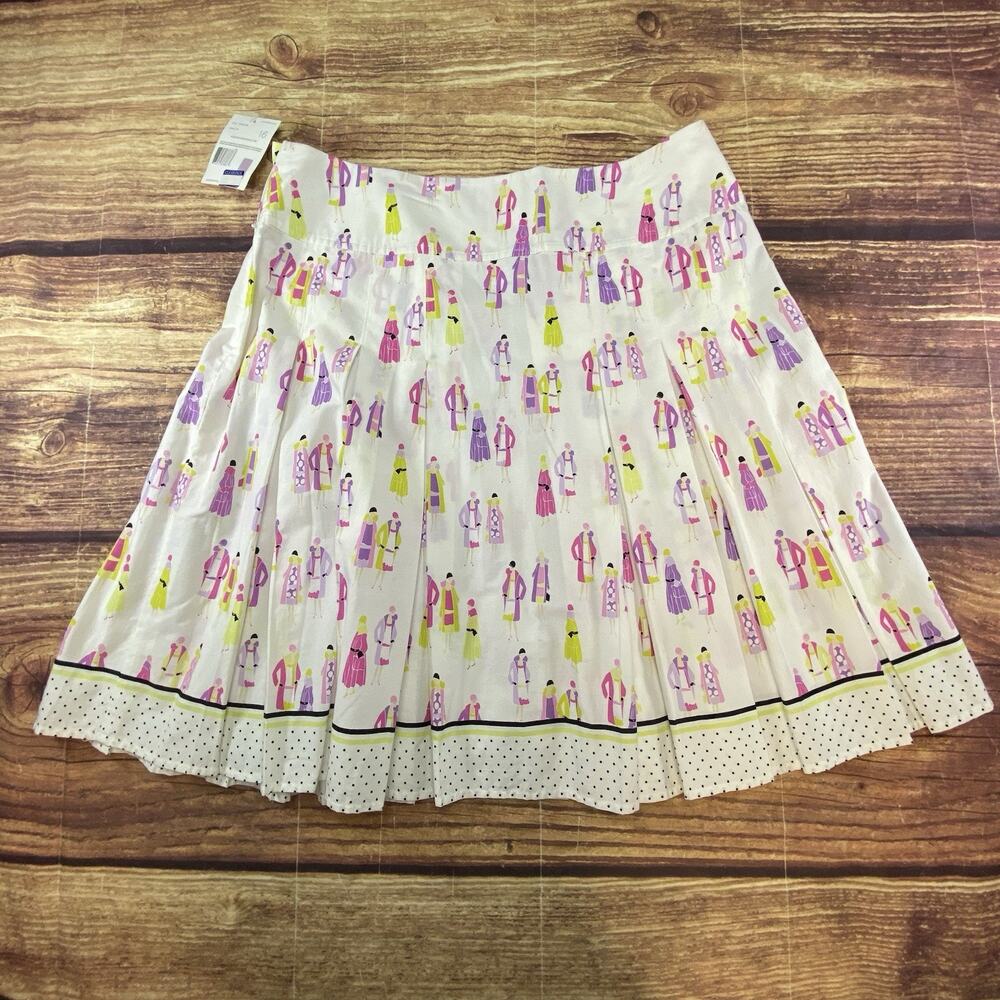 Liz Claiborne Skirt Size 16 Pleated White Barbiecore Office Siren Classy - Picture 4 of 8